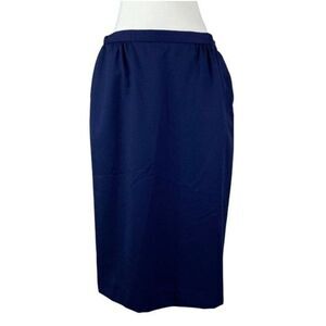 Pendleton Navy Blue Skirt Wool  Plus Size 14W